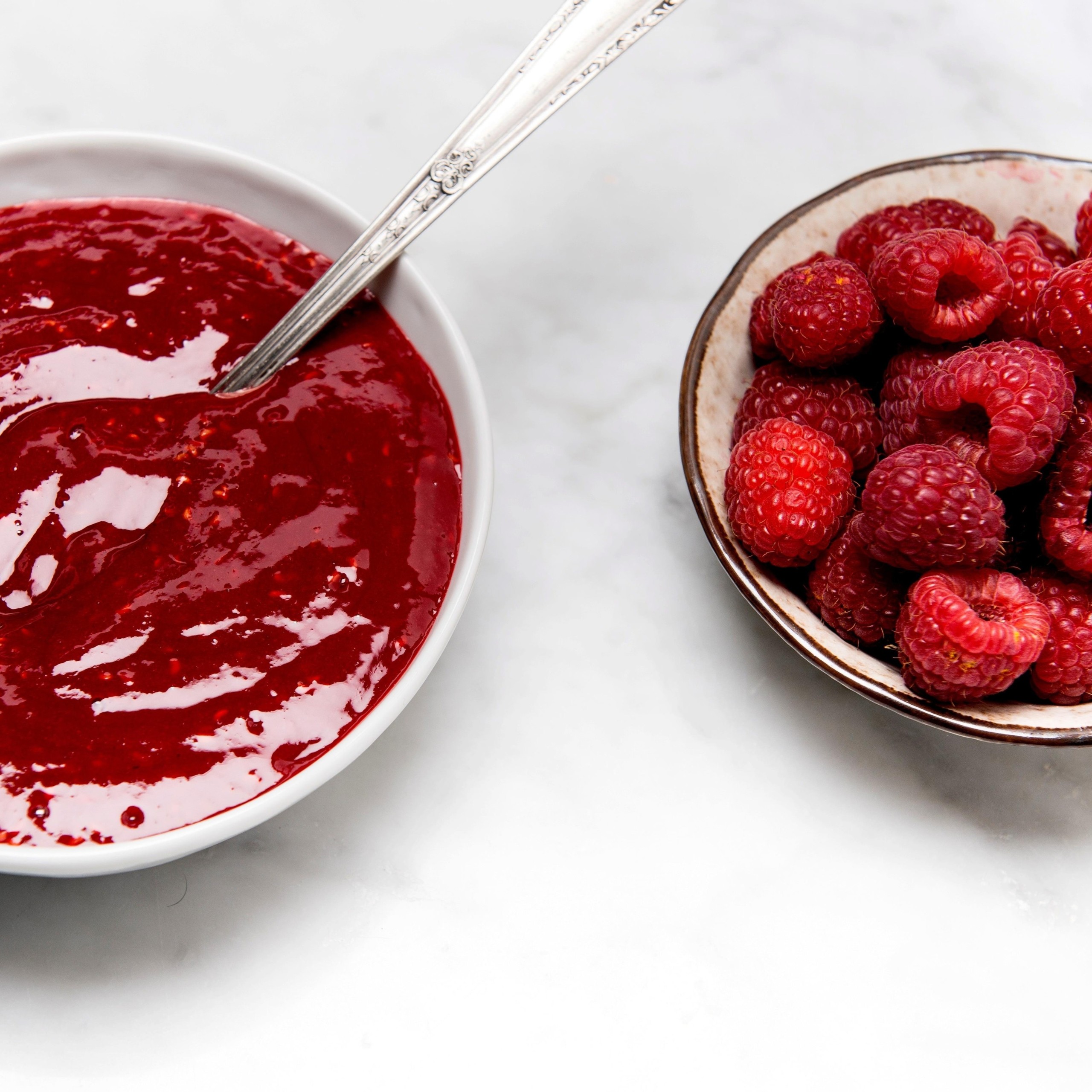 Sauce framboise au crémeux de framboises Romand’iz